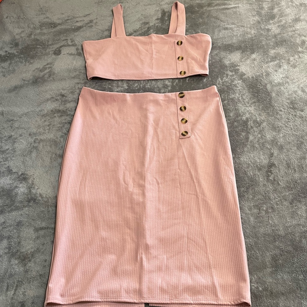 Trendz Skirt Crop Top Set